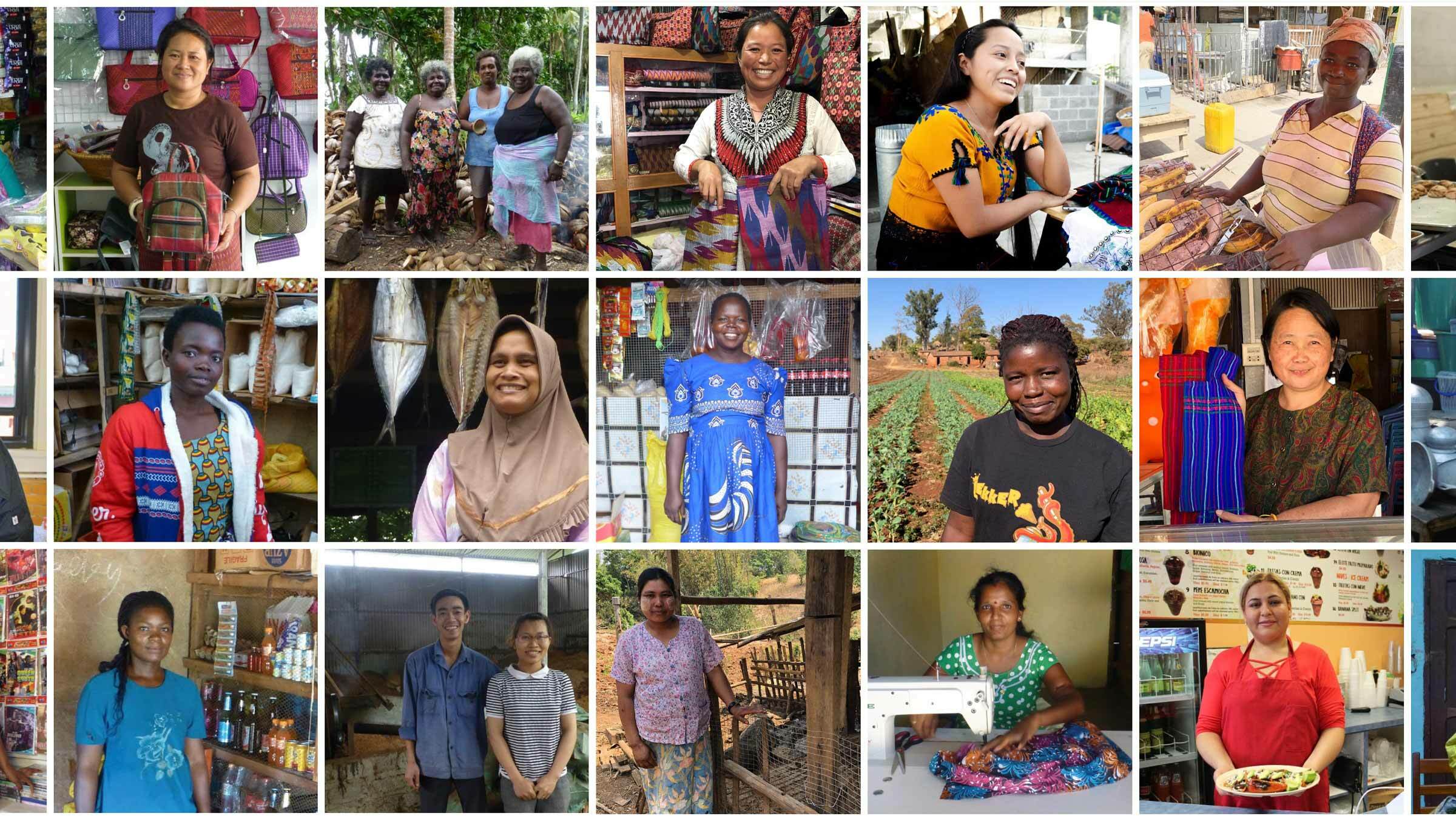Whole Planet Foundation images of supported entrepreneurs
