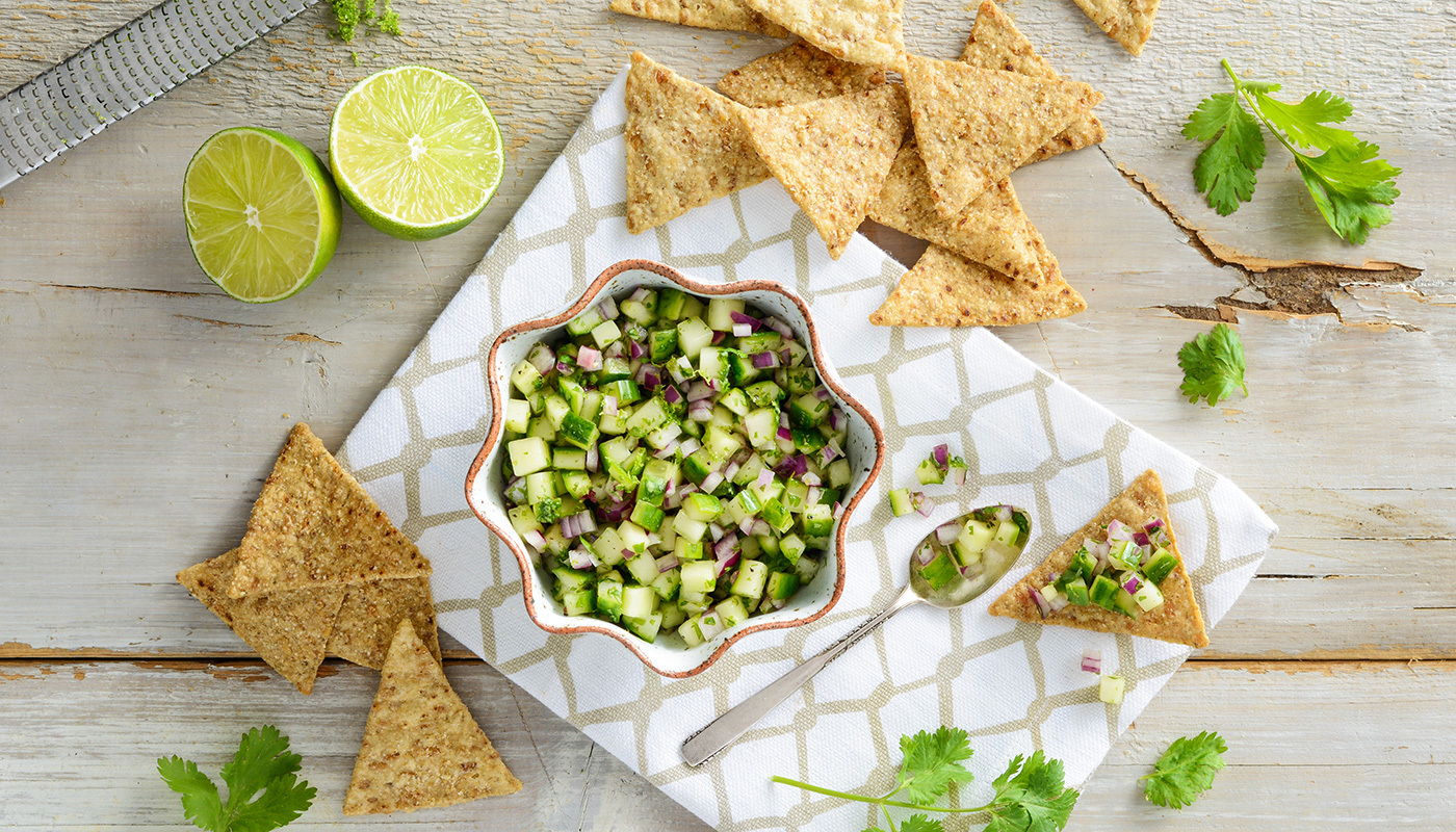 Cucumber Salsa with Honey and Lime