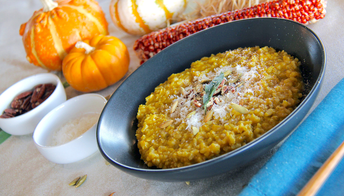 Pumpkin Butter & Chive Risotto