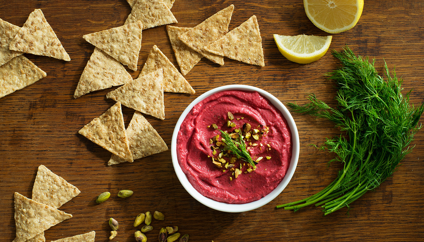 Ruby Red Beet Dip with Pistachios