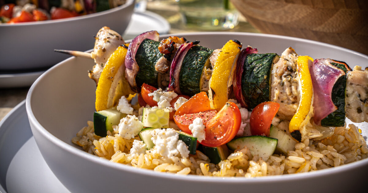 Greek Skewers & Citrus Rice | Lundberg Family Farms