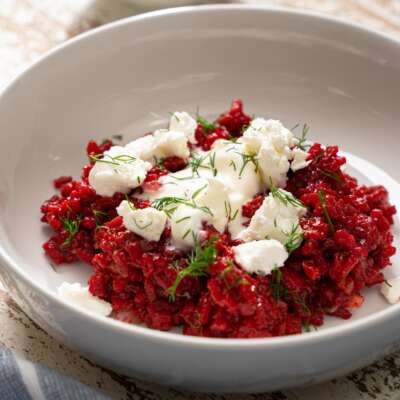 Beet & Goat Cheese Risotto