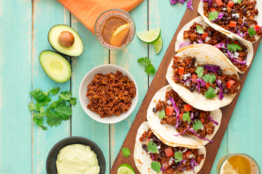 Red Rice Meatless Tacos